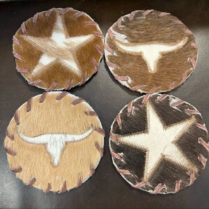Set of 4 fours western coasters